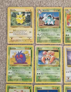 Bundle of 16 x 1999 WOTC Pokemon Jungle Set Cards MP HP inc Pikachu Eevee - Image 2