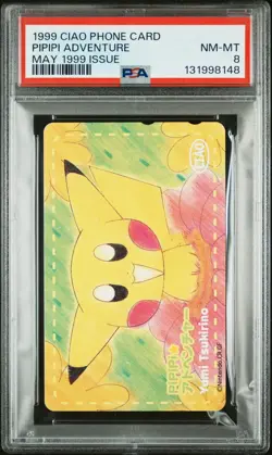 PSA 8 1996 Pokemon Telephone Card Pipipi Adventure Yumi Tsukirino Phone Card - Image 1