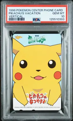 PSA 10 Pikachu Summer Vacation Phone Card Pokemon - Image 1