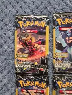 Pokemon Sun & Moon Ultra Prism TCG 3 Card Pack (4 Packs) - Image 2