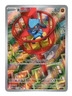 Riolu 010 ME: Mega Evolution Promo Holo IR Pokemon Card NM - Image 1