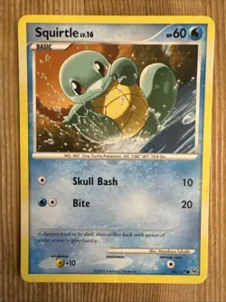 Squirtle 96/127 Non Holo Platinum Base Set Pokemon Card 2009 DMG - Image 1