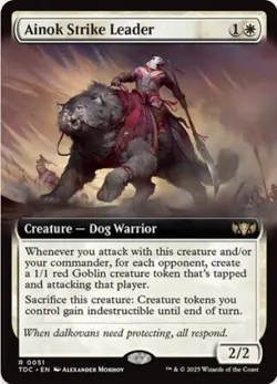 1 x Ainok Strike Leader - Extended Art - Tarkir: Dragonstorm Commander - LP -MTG - Image 1