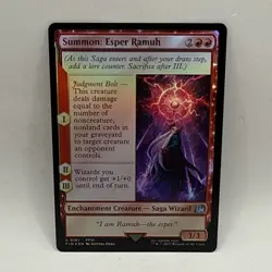 MTG - Final Fantasy - Summon: Esper Ramuh NM FOIL - #0161 - Magic The Gathering - Image 1