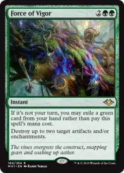 1x Force of Vigor NM-Mint, English Modern Horizons MTG Magic - Image 1
