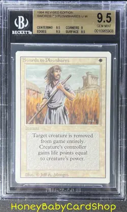 MTG 3rd Edition Revised 1994 Swords to Plowshares BGS 9.5 GEM MINT Old School - Image 1