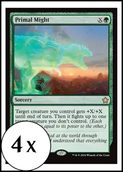 MTG - 4 x Primal Might - Foundations - Playset 4x x4 - Image 1