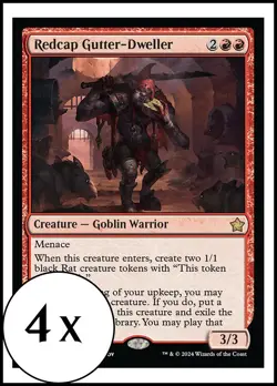 MTG - 4 x Redcap Gutter-Dweller - Foundations - Playset 4x x4 - Image 1