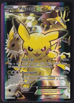Pokemon Pikachu EX XY124 Full Art Black Star Promo - Image 1