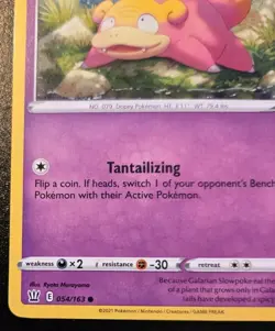 Galarian Slowpoke 054/163 Common Sword & Shield: Battle Styles Pokemon TCG - Image 4