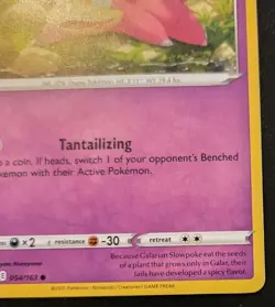 Galarian Slowpoke 054/163 Common Sword & Shield: Battle Styles Pokemon TCG - Image 5