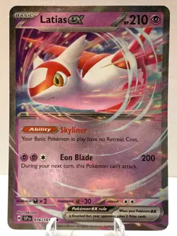 Pokemon Latias ex 076/191 Surging Sparks Scarlet & Violet Double Rare - Image 2