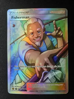 Fisherman Shiny Holo Rare Hidden Fates: Shiny Vault SV83/SV94 NM Pokemon TCG - Image 1