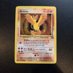 Pokemon Bundle - Moltres 12/62 Holo Rare Fossil WOTC - Image 1