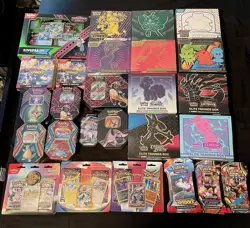 Pokemon TCG Factory Sealed Mixed Lot ETB, Blister, Sleeved, Collection Tins Box - Image 1