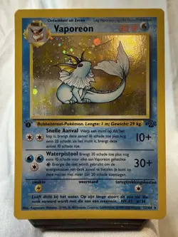 1999 Pokemon Base Set Vaporeon Holo 12/64 Dutch - Mod-Heavy Play - Image 1