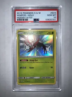 Pokemon Hidden Fates Wimpod secret shiny holo SV4 *GEM MINT PSA 10* - Image 1