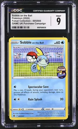 2020 Futsal Collection #005/005 Sobble on the Ball CGC 9 - Image 1