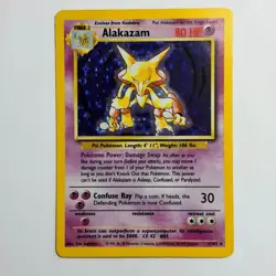 Pokemon TCG Alakazam Base Set #1/102 WOTC Vintage 1999 Holo Rare - Image 1