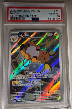 2023 POKEMON PAL EN-PALDEA EVOLVED ILLUSTRATION RARE #211 RAICHU PSA 10 - Image 1