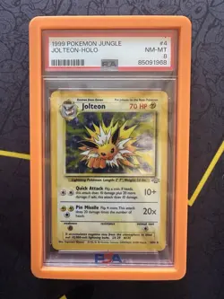 Pokemon TCG Jolteon Jungle Holo Rare PSA 8 NM-MT - Image 1