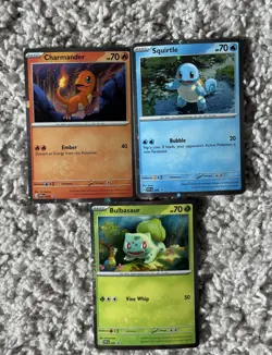 HD HOLO Set - Pokemon 151 Poster Collection Promo Charmander Squirtle Bulbasaur - Image 1