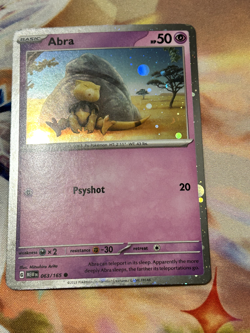 Pokemon TCG - Abra 063/165 HD Cosmos Holo Promo for 151 Master Set - Image 3