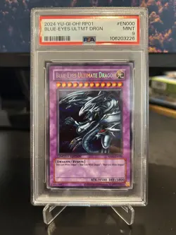 Yugioh Blue Eyes Ultimate Dragon RP01-EN000 2024 Reprint PSA 9 - Image 1