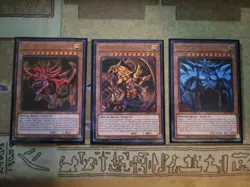 YUGIOH EGYPTIAN GOD LDK2 SET ULTRA 2020 PRINT OBELISK/RA/SLIFER LIMITED ED NM - Image 1