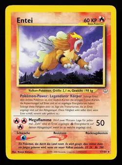 Entei 17/64 Rare Neo Revelation Pokemon Card - Image 1