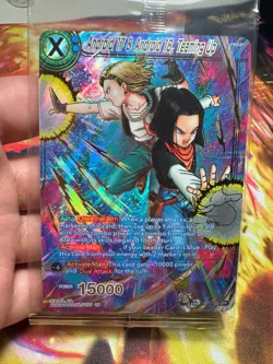 2022 Dragon Ball Super Card TCG BT17-033 SPR Android 17 & Android 18 Teaming Up - Image 1