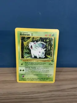 Pokemon Card Nidoran 57/64 Jungle Set Lightly Played Condition WOTC - Image 1