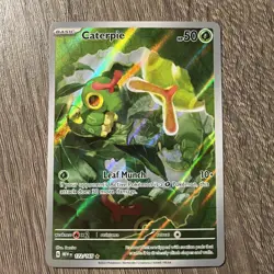 Pokemon TCG Caterpie 172/165 Scarlet & Violet 151 Holo Illustration Rare Card NM - Image 1