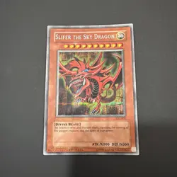 YuGiOh Slifer the Sky Dragon Secret Rare GBI-001 English God Card LP - Image 1