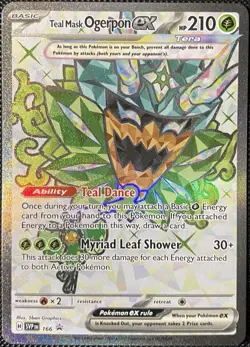 Teal Mask Ogerpon ex 166 Sv: Scarlet & Violet Promo Cards Holo - Pokemon Card - Image 1