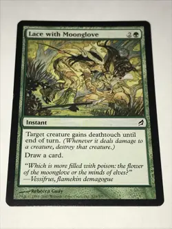 Magic the Gathering Lace with Moonglove Card - Image 1