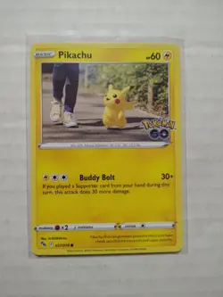 Pokemon GO Pikachu (27) #027/078 Common Pokemon Card - Image 1