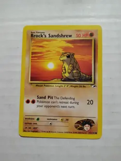 Brock's Sandshrew 71/132 Common Gym Heroes Unlimited Pokemon Card - Image 1