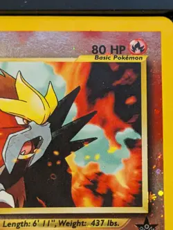 Entei 34 Wotc Black Star Promo Reverse Holo Pokemon TCG Card With Swirl - Image 3