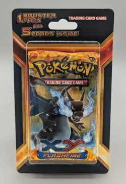 2014 Pokemon XY Flashfire Sealed Booster Pack Mega Charizard Art Plus 5 Cards - Image 1