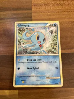 Manaphy Holo - 3/95 HGSS Unleashed English Pokemon Card - 2010 - Light Play - Image 1
