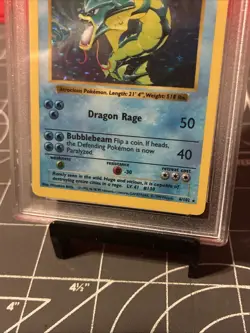 Vintage 1999 Pokemon Shadowless Gyarados Holo 6/102 Card PSA 7 - Image 5