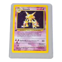 1st Edition Base Set Alakazam 1 Simsala HOLO German Pokemon Card Vintage - Image 1