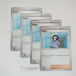 Poppy 193/197 x4 - 4x Playset Pokemon S&V Obsidian Flames - 4 Card Set - Image 1
