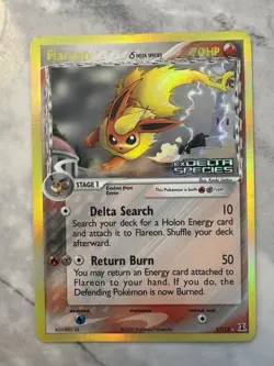 Flareon 5/113 EX Delta Species Pokemon Card Holo Foil Rare Near Mint - Image 1