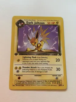 Dark Jolteon - 38/82 - Pokemon Team Rocket 1st Edition Card LP - Image 1