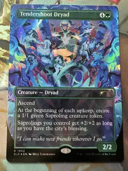 Tendershoot Dryad Foil Extended Art Borderless Everyone's Invited Secret Lair - Image 1
