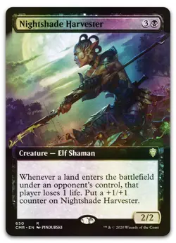 Nightshade Harvester (Extended Art) #650 (Foil) NM Commander Legends Magic MTG - Image 1