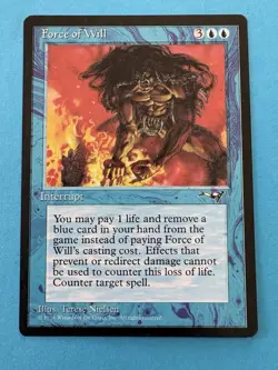 Magic the Gathering Force of Will Alliances LP Light Play condition - Image 1