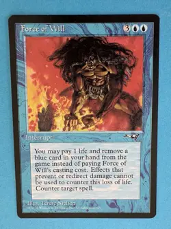 Magic the Gathering Force of Will Alliances LP Light Play condition - Image 3